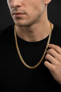 Gold Flat Curb Chain Necklace