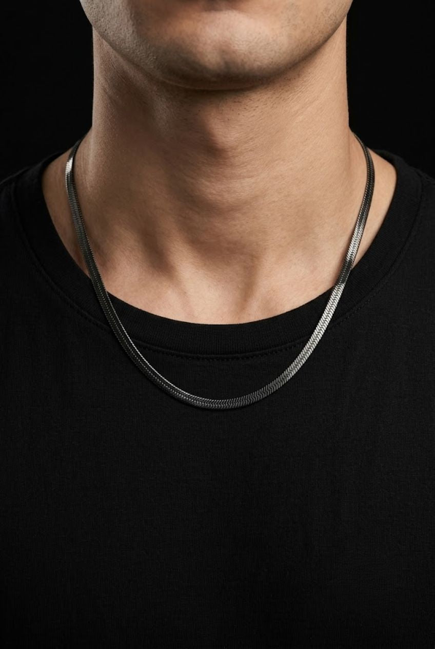 Black Snake Chain Necklace