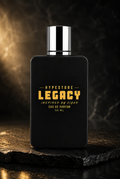 Hypestore Legacy Eau de Parfum 50ml bottle on dark stone surface
